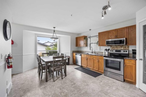 133 Applemead Close Se Close, Calgary, AB - Indoor Photo Showing Kitchen With Double Sink