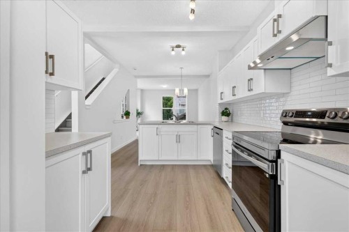 134 New Brighton Landing Se, Calgary, AB - Indoor Photo Showing Kitchen With Upgraded Kitchen