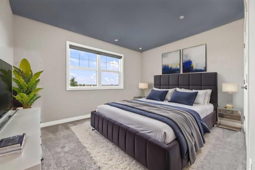 12 Masters Court Se, Calgary, AB - Indoor Photo Showing Bedroom