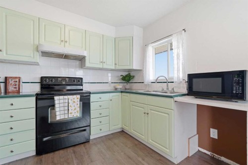 301 3Rd Street West, Standard, AB - Indoor Photo Showing Kitchen With Double Sink