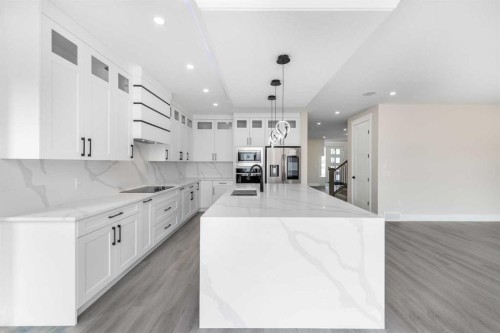 1004 Waterford Drive, Chestermere, AB - Indoor Photo Showing Kitchen With Upgraded Kitchen