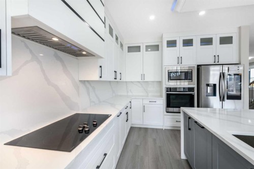 1004 Waterford Drive, Chestermere, AB - Indoor Photo Showing Kitchen With Upgraded Kitchen