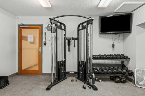 401-160 Kananaskis Way, Canmore, AB - Indoor Photo Showing Gym Room
