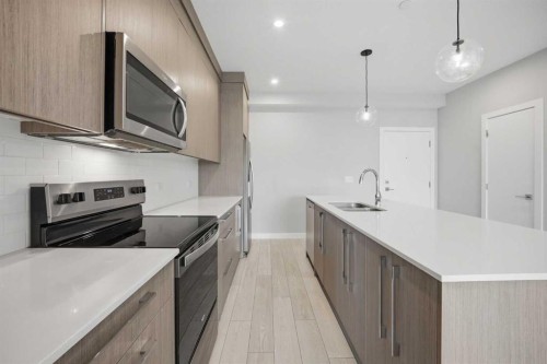 2303-60 Skyview Ranch Road Ne, Calgary, AB - Indoor Photo Showing Kitchen With Stainless Steel Kitchen With Double Sink With Upgraded Kitchen