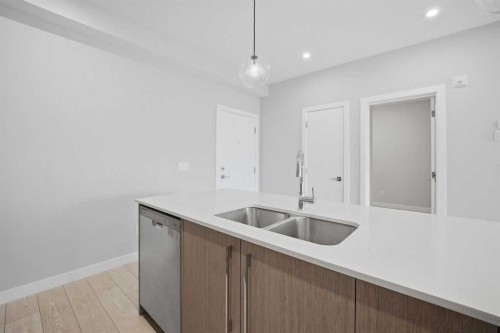 2303-60 Skyview Ranch Road Ne, Calgary, AB - Indoor Photo Showing Kitchen With Double Sink