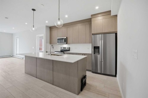 2303-60 Skyview Ranch Road Ne, Calgary, AB - Indoor Photo Showing Kitchen With Stainless Steel Kitchen With Upgraded Kitchen