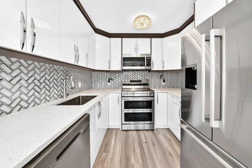 147 Macewan Drive Nw, Calgary, AB - Indoor Photo Showing Kitchen With Upgraded Kitchen