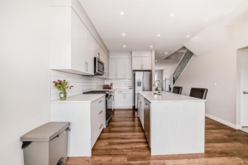 73 Homestead Boulevard Ne, Calgary, AB - Indoor Photo Showing Kitchen With Upgraded Kitchen