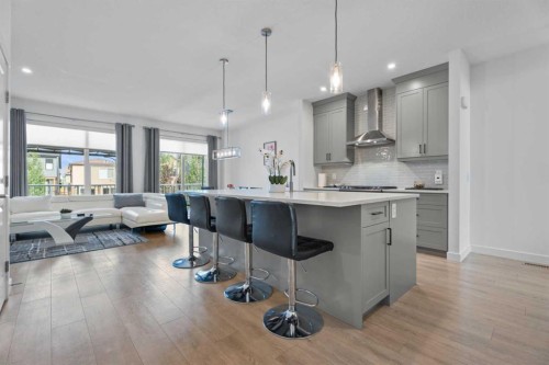 19 Cranbrook Gardens Se, Calgary, AB - Indoor Photo Showing Kitchen With Upgraded Kitchen