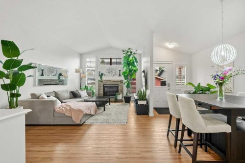 284 Prestwick Estate Way Se, Calgary, AB - Indoor With Fireplace