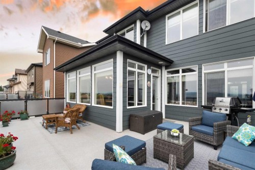 159 Sunset View, Cochrane, AB - Outdoor With Deck Patio Veranda With Exterior