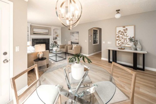 79 Hamptons Heights Nw, Calgary, AB - Indoor With Fireplace