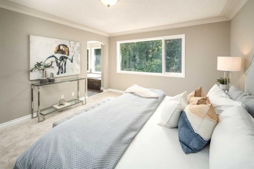 79 Hamptons Heights Nw, Calgary, AB - Indoor Photo Showing Bedroom