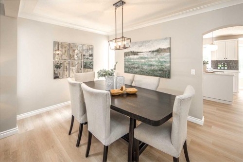 79 Hamptons Heights Nw, Calgary, AB - Indoor Photo Showing Dining Room