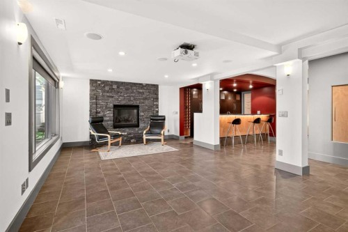 134 Schiller Crescent Nw, Calgary, AB - Indoor With Fireplace