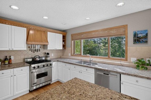 134 Schiller Crescent Nw, Calgary, AB - Indoor Photo Showing Kitchen With Double Sink