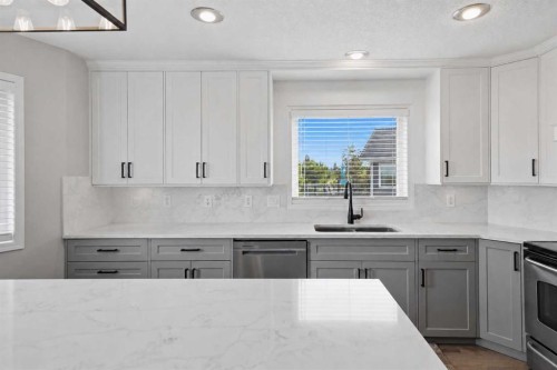 122 Sceptre Close Nw, Calgary, AB - Indoor Photo Showing Kitchen With Double Sink With Upgraded Kitchen