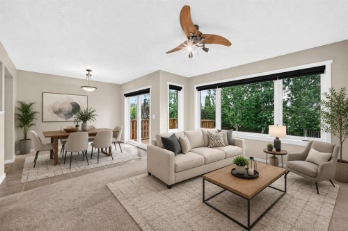 108 Sage Valley Drive Nw, Calgary, AB - Indoor Photo Showing Living Room