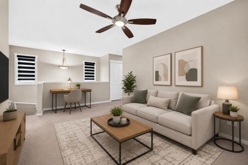 108 Sage Valley Drive Nw, Calgary, AB - Indoor Photo Showing Living Room