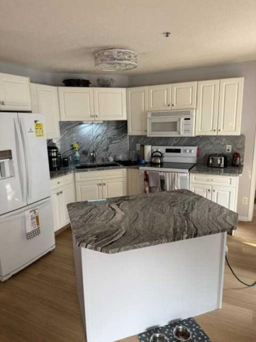205-3205 Valleyview Park Se, Calgary, AB - Indoor Photo Showing Kitchen