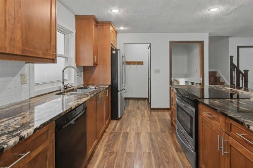 115 Mckenna Crescent Se, Calgary, AB - Indoor Photo Showing Kitchen With Double Sink