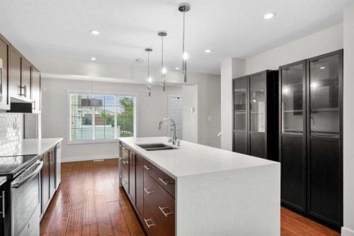 89 Pantego Lane Nw, Calgary, AB - Indoor Photo Showing Kitchen With Double Sink With Upgraded Kitchen
