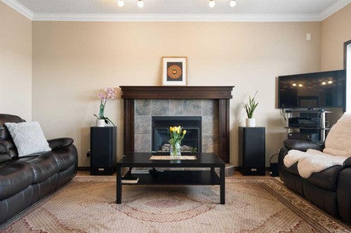 196 Nolanfield Way Nw, Calgary, AB - Indoor Photo Showing Living Room With Fireplace