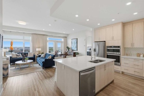 508-24 Mahogany Path Se, Calgary, AB - Indoor Photo Showing Kitchen With Double Sink With Upgraded Kitchen