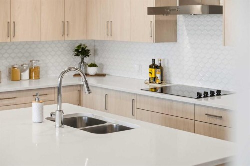 508-24 Mahogany Path Se, Calgary, AB - Indoor Photo Showing Kitchen With Double Sink With Upgraded Kitchen