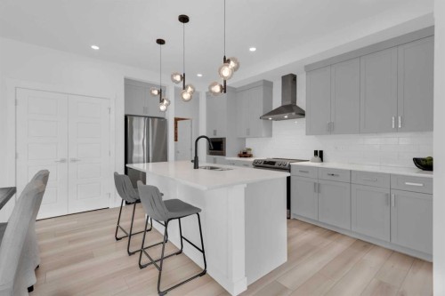 47 Walgrove Park Se, Calgary, AB - Indoor Photo Showing Kitchen With Upgraded Kitchen