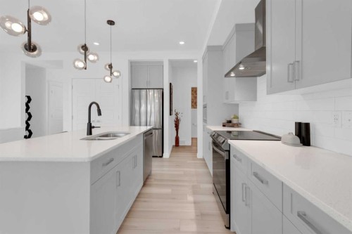 47 Walgrove Park Se, Calgary, AB - Indoor Photo Showing Kitchen With Double Sink With Upgraded Kitchen