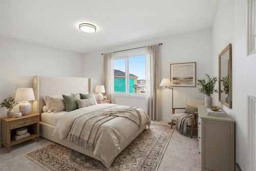 42 Waterford Mews, Chestermere, AB - Indoor Photo Showing Bedroom
