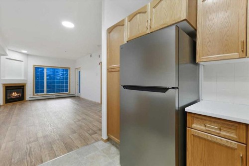 202-4512 52 Avenue, Red Deer, AB - Indoor With Fireplace
