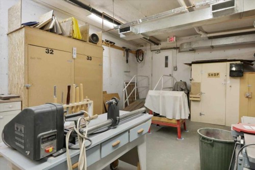202-4512 52 Avenue, Red Deer, AB - Indoor Photo Showing Garage