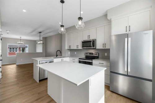 17 Savanna Place Ne, Calgary, AB - Indoor Photo Showing Kitchen With Upgraded Kitchen