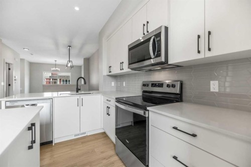 17 Savanna Place Ne, Calgary, AB - Indoor Photo Showing Kitchen With Upgraded Kitchen