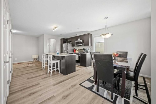 220 Windbury Lane Sw, Airdrie, AB - Indoor Photo Showing Dining Room
