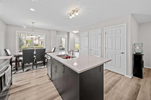 220 Windbury Lane Sw, Airdrie, AB - Indoor Photo Showing Kitchen With Double Sink