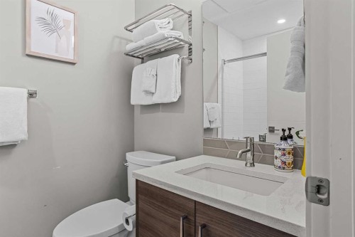 207-105 Kananaskis Way, Canmore, AB - Indoor Photo Showing Bathroom