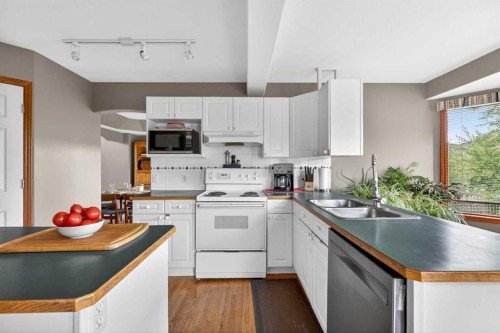 148 Sierra Madre Crescent Sw, Calgary, AB - Indoor Photo Showing Kitchen With Double Sink