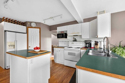 148 Sierra Madre Crescent Sw, Calgary, AB - Indoor Photo Showing Kitchen With Double Sink