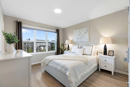 1021 Mahogany Boulevard Se, Calgary, AB - Indoor Photo Showing Bedroom