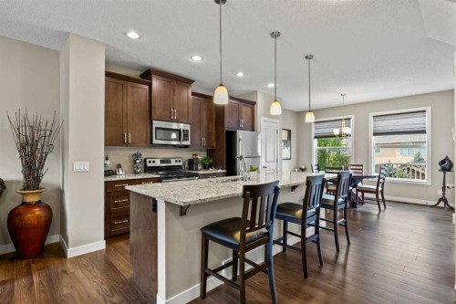 579 Evanston Drive Nw, Calgary, AB - Indoor Photo Showing Kitchen With Upgraded Kitchen