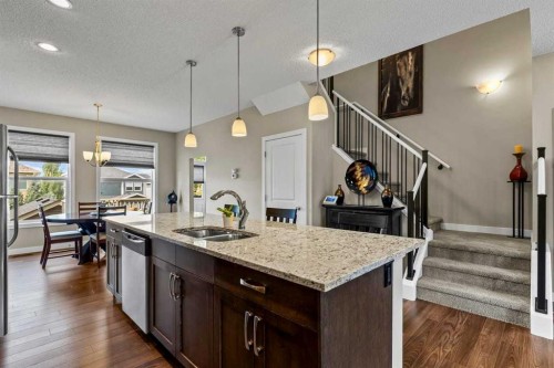 579 Evanston Drive Nw, Calgary, AB - Indoor Photo Showing Kitchen With Double Sink With Upgraded Kitchen