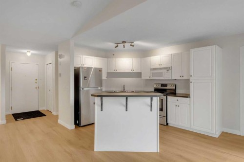 307-1307 Valleyview Park Se, Calgary, AB - Indoor Photo Showing Kitchen