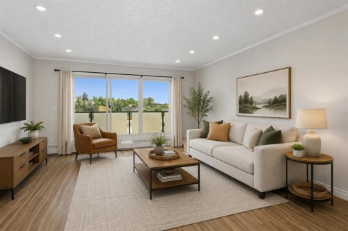 414-333 Garry Crescent Ne, Calgary, AB - Indoor Photo Showing Living Room