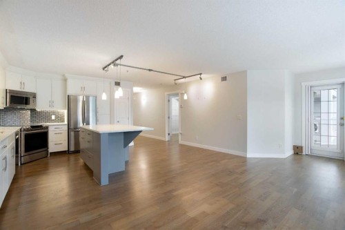 239-8535 Bonaventure Drive Se, Calgary, AB - Indoor Photo Showing Kitchen With Upgraded Kitchen