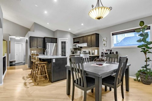 416 Silverado Range Heights Sw, Calgary, AB - Indoor Photo Showing Dining Room