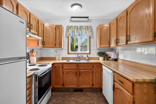 1837 Meadowbrook Drive Se, Airdrie, AB - Indoor Photo Showing Kitchen With Double Sink