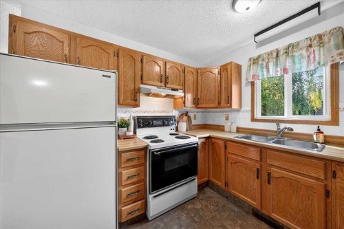 1837 Meadowbrook Drive Se, Airdrie, AB - Indoor Photo Showing Kitchen With Double Sink